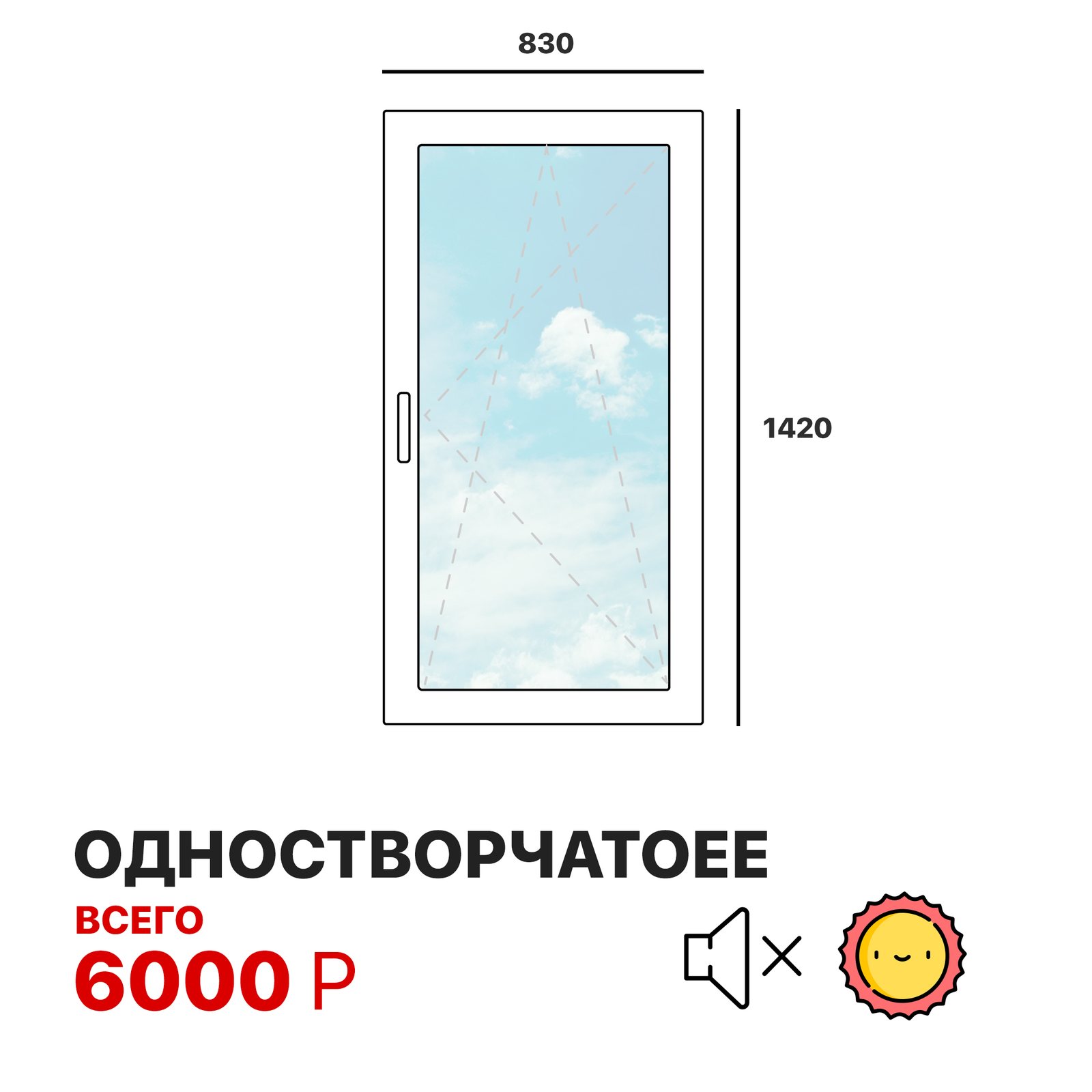 ОКНО ОДНОСТВОРЧАТОЕ